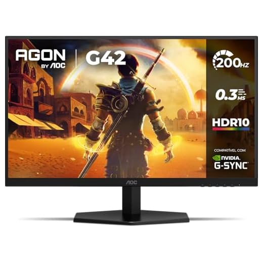 Monitor Gamer AOC AGON G42 27" 200Hz 0,3ms IPS HDR10 NVIDIA G-Sync 27G42HE