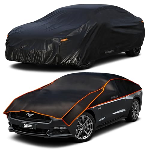 Kayme Hail Protector Car Cover, Anti Hail Multilayer Thickened Full Car Cover,Outdoor Waterproof All Weather Custom Fit Porsche 911, Honda Civic, Toyota Corolla, Nissan Sentra, Mazda 3, Audi