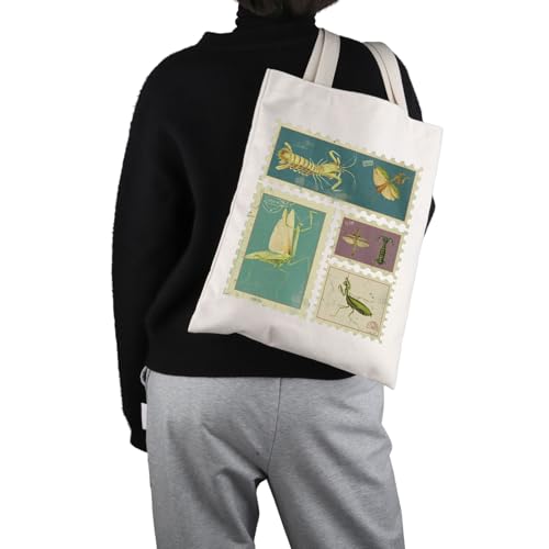 Bolso tipo tote con estampado de mantis religiosa, regalo para amantes de la entomología y el medio ambiente miniatura 2
