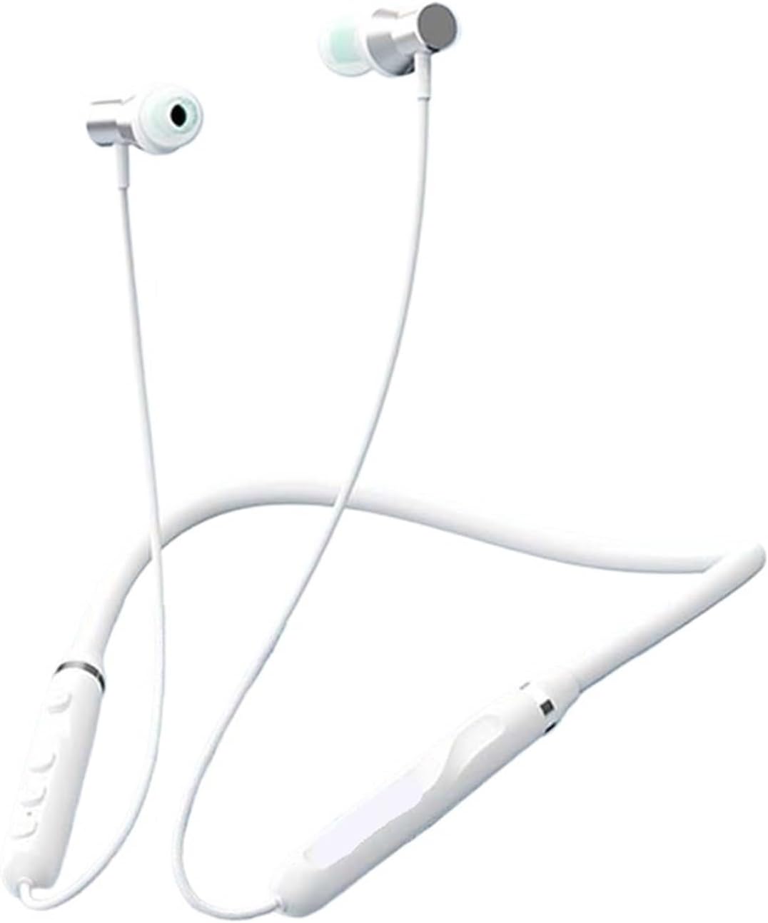 Y111 Headphones Neckband Waterproof Magnetic Earbuds Stereo Running Sports Headset(White)