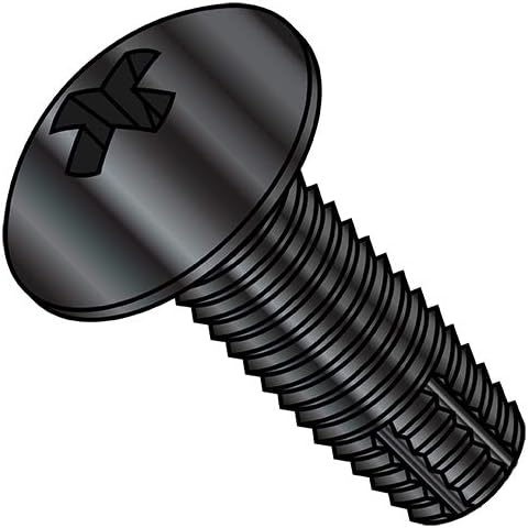 10-32X1/2 Phillips Truss Thread Cutting Screw Type F Fully Threaded Black Oxide (Pack Qty 9,000) BC-1108FPTB by Shorpioen