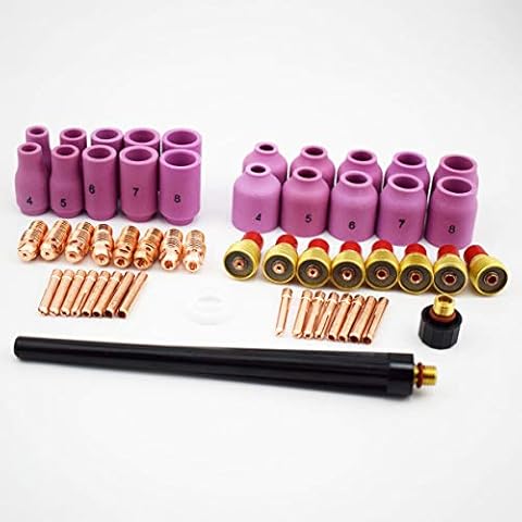 B.W.P 55PCS Consumables Kit For WP-9 WP-20 WP-25 Series TIG Welding Torch 13N 53N Nozzles Cover