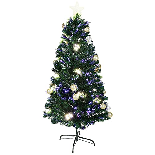 Árbol de Navidad con Luces Incorporadas Árbol de Navidad Fibra Óptica con Luces LED Decoración Navideña -...