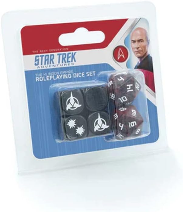 Modiphius Entertainment Star Trek Adventures: Captain Kirk's Tunic Dice - 6 Piece Roleplaying Dice Set, Green (MUH052045)