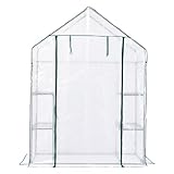 kaitou ビニール温室 ワイド ビニールハウス ガーデンハウス 植物 ベランダ DIY 観葉植物 ガーデン フラワー ラック 家庭菜園 花 多肉植物 サボテン 家庭用