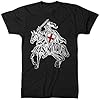 St Georges Day England Knight on a Horse T Shirt - English Knights Shield Saints Day Tee Black #2