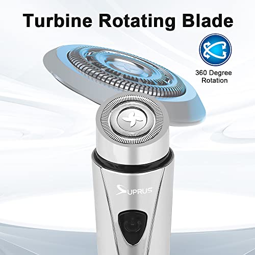 Suprus Women’s Rechargeable Electric Usb Shaver For Face Beard Mustache Arm Leg Armpit Bikini Led Battery (Silver) #TOP2