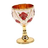 SHOWERORO 白ワイングラス パーティー party 飲み物のゴブレットカップ コーヒーカップ 乾杯カップ ファンシーワイングラス ワイングラスカップ 装飾 ワインホルダー 金属製のワインカップ