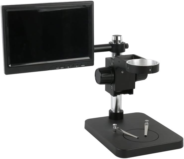 ラボ用顕微鏡アクセサリー 33 ミリメートル 25 ミリメートル表示画面ハンギングバー金属サポートホルダービデオ LCD 顕微鏡スタ