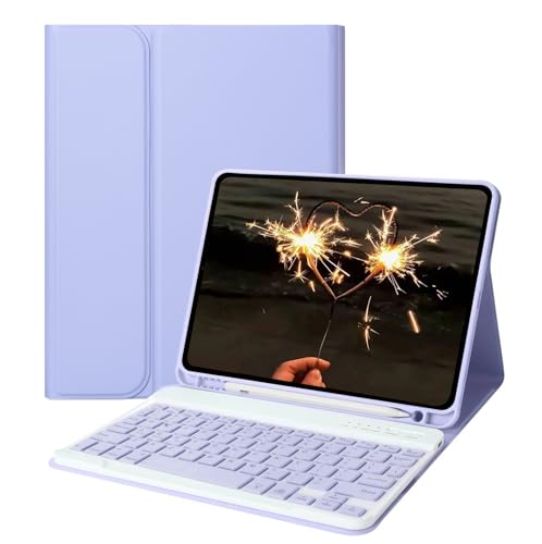 Funda con teclado para iPad Mini 5 4 3 2 1 soporte de lápiz y teclado bluetooth extraíble