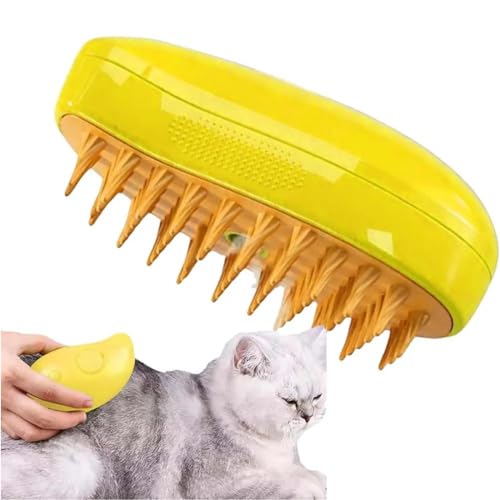 Escova Vaporizadora Elétrica 3 em 1 para Animais de Estimação Pet Gato Cachorros Massageadora USB Re