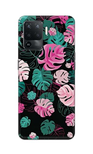 Image of Printed Hard Back Cover for Oppo A94 4G Back Cover (Seamless Leaves) -190724(EA)