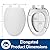 Mayfair Caswell Modern Toilet Seat, Slow Close, Easy Clean, Plastic, Elongated, White