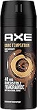 AXE Men body deodorant spray, for long-lasting protection against odor, Dark Temptation, 48 hours of irresistible fragrance, 150 ml