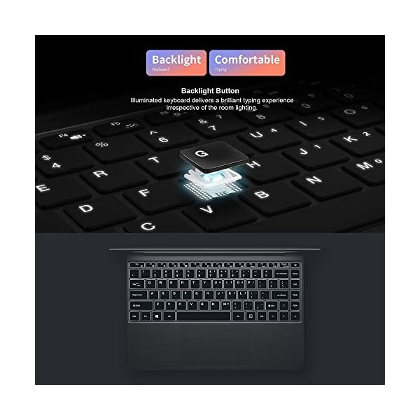Laptop 14 Zoll, TECLAST F7 Plus Notebook, 12GB RAM 256GB SSD, Quad Core, Intel N4100, Beleuchtete Tastatur, 1920x1080… – Bild 6
