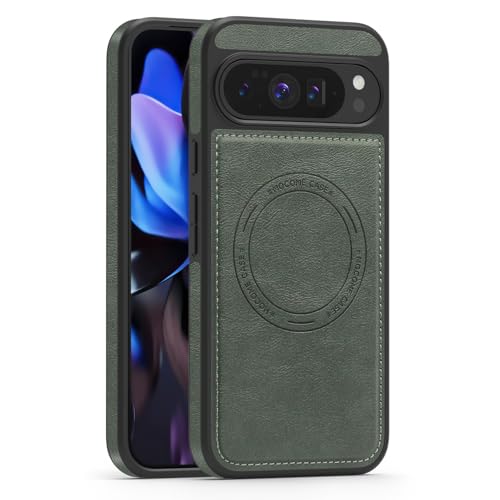 Leather Magnetic Case Compatible with Google Pixel 10 Pro XL, Slim Shockproof Protective Scratch Resistant Cover for Galaxy 6.8"