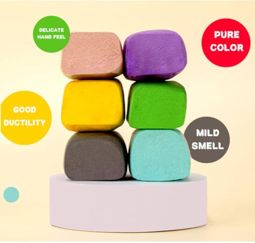 Image of VGRASSP 24 Pcs Air Dry Clay for Kids with 6 Sculpting Tools - Creative Art & Crafts Play Dough Birthday Return Gift for Boys and Girls (12 Colors X 2)