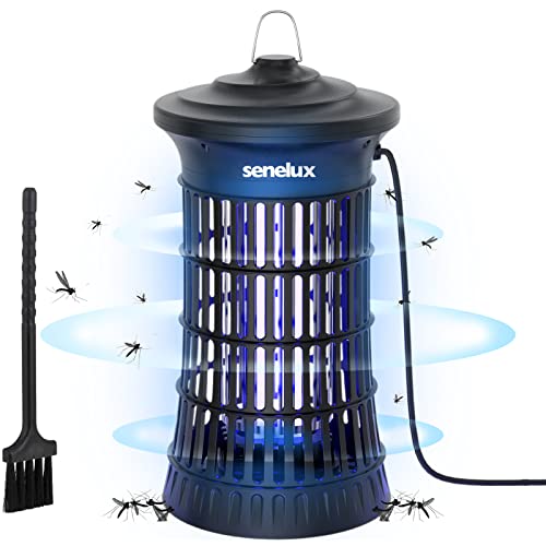 Senelux Lampe anti-moustique 4500 V Fly Zapper 20 W Piège à insectes avec lumière UV Bug Zapper (20W)