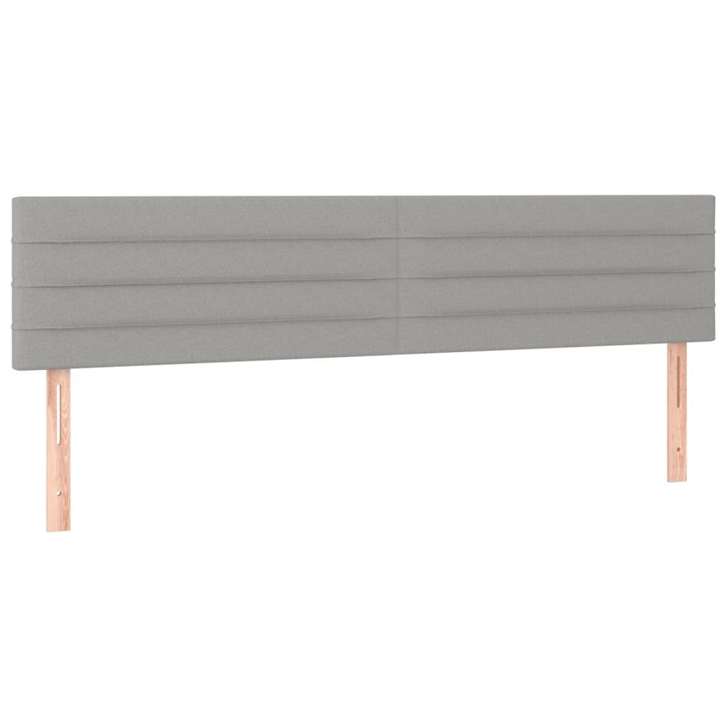 Têtes De Lit Double Gris Clair En Tissu - 2 Pièces, Réglables En Hauteur, 80x5x78/88 Cm - 9