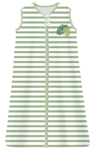 Chilsuessy 2er Pack Sommerschlafsack 1 Tog Baby Schlafsack Kleine Kinder Schlafanzug ohne Ärmel für Sommer und Frühling 100% Baumwolle