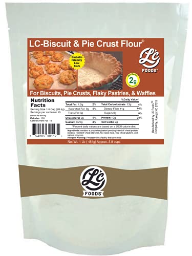 Low Carb Foods Biscuit & Pie Crust Flour | 100% All Natural Ingredients | No Fat & Cholesterol | High Fiber & Protein | No Sugar Diabetic friendly | Keto Diets | 1 lb - Thumbnail 3
