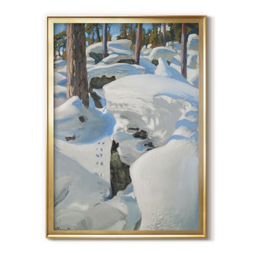 Akseli Gallen-Kallela | The Lair Of Lynx | Gold Framed Art Print | GAL101