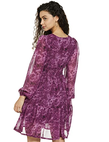 Image of pluss Women's Polyester Classic Above the Knee Casual Dress