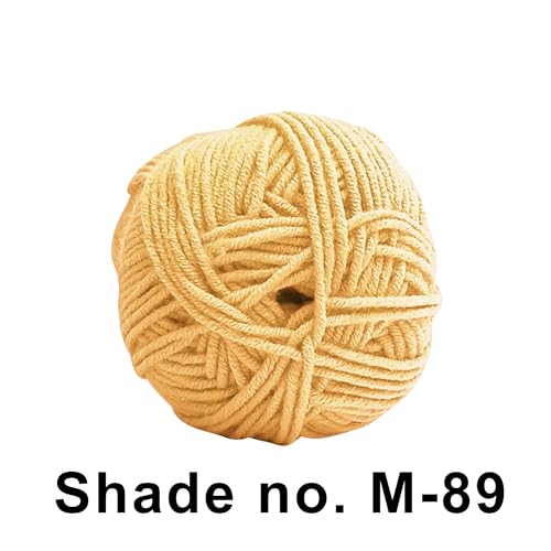 Image of VCR 4 Ply Light Orange Yarn, 100 Grams Hank, 190 Meters Length, Acrylic Ball for Crochet and Knitting, Soft Crosia Threads, Pack of 1 Yarn, Suitable for DIY Crafts