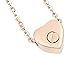 Zoey Jewelry Small Floating Heart Cremation Urn Pendant Ashes Memorial Necklace (Rose Gold)