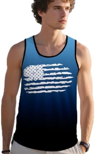 Camiseta regata masculina solta sem mangas estampada palmeira fér...