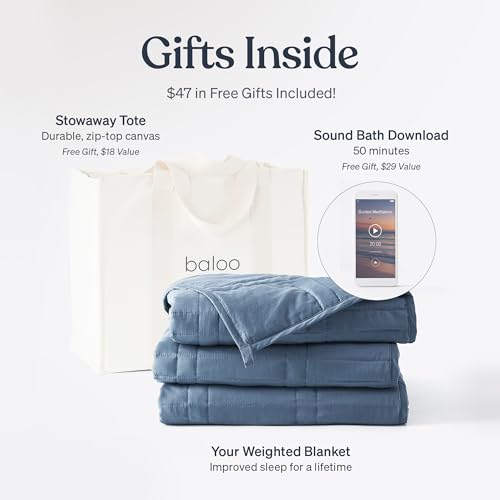 Image of Baloo Weighted Blanket for Adults 25 lb King (Dusk, 80 inchx87 inch)