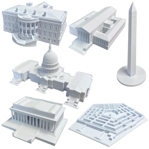 Washington DC Landmark Model Set – White House, Capitol Building, Lincoln Memorial, Washington Monument...