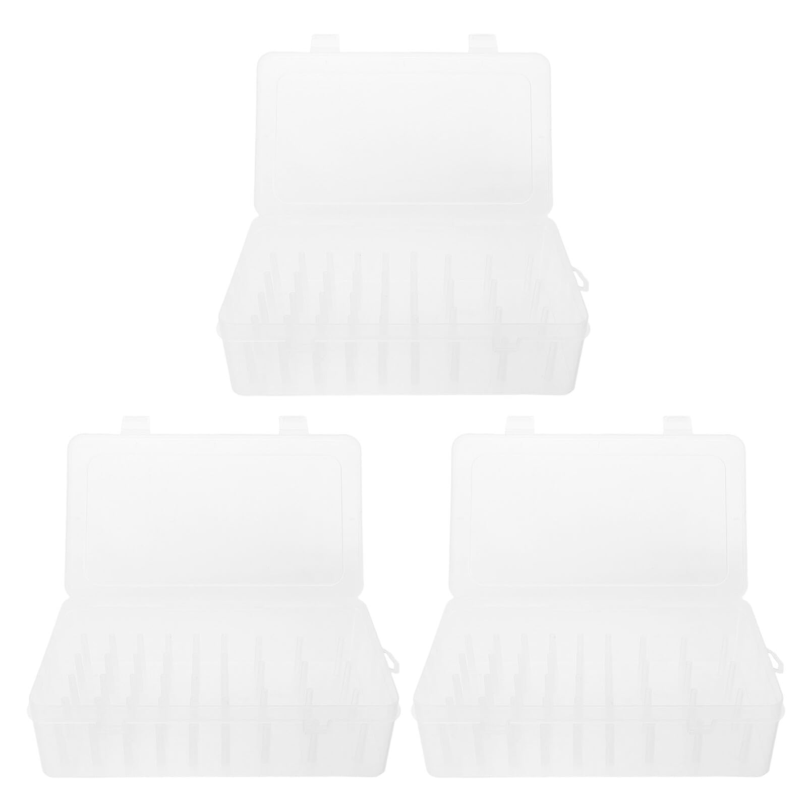 PLAFOPE 3 piezas Caja de Almacenamiento para Hilos de Coser Transparente con Organizador Multifuncional para Bordado y Manualidades Casa