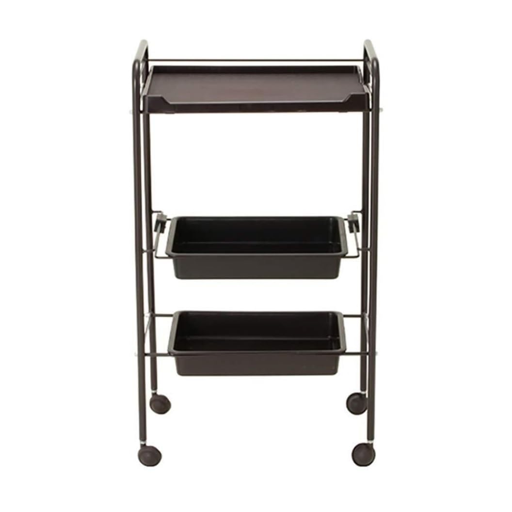 3 Tier Beauty Mobile Rolling For Hairdressing For Barber Shops(Bruin)