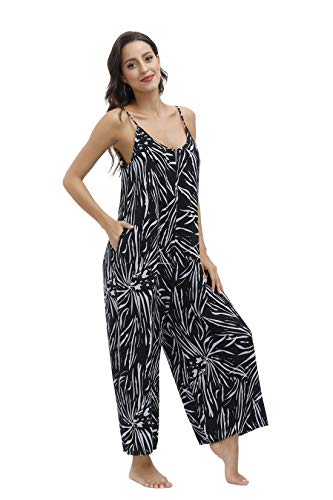 Image of BUENOS NINOS Women's V Neck Floral Maxi Dress Boho Printed Adjustable Spaghetti Strap Ethnic Beach Long Dress with Pockets