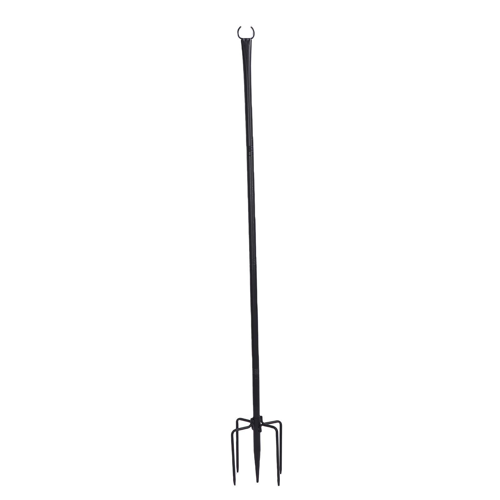 Fdit Lichterkettenmasten, 2er-Set Verstellbare Licht-Hängeständer, Metall-Lichtmasten mit Gabel für Außengarten, Terrasse, Hinterhof