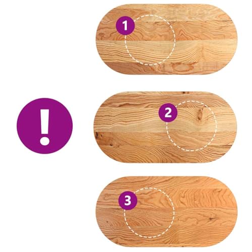 Vidaxl Piano Tavolo Marrone Chiaro 100X50X4Cm In Rovere Massello Ovale - 7