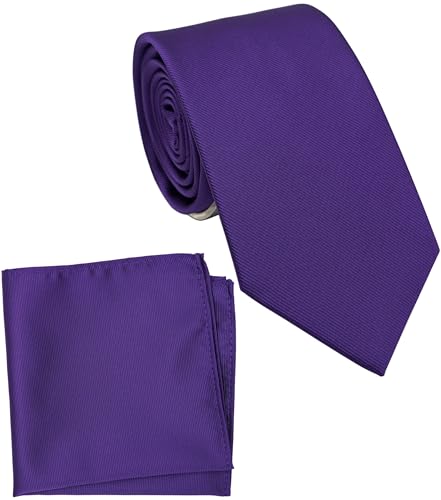 Image of Classic Tie and Pocket Square Set for Men, 3.2-Inch Standard Width