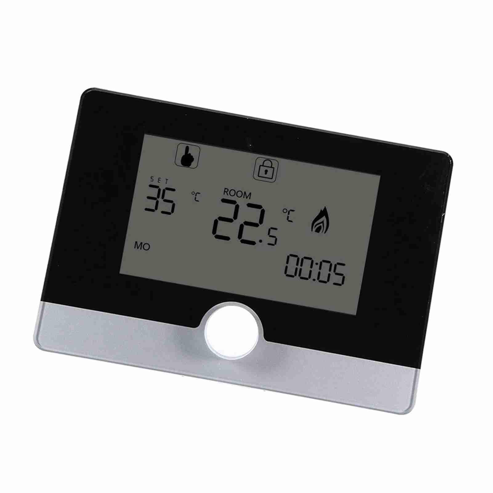 Tbest Termostato Caldaia Hermann Saunier Duval, Termostato Programable Controlador de Temperatura para de Calefacción de Caldera Suspendido en la Pared Negro (Black)