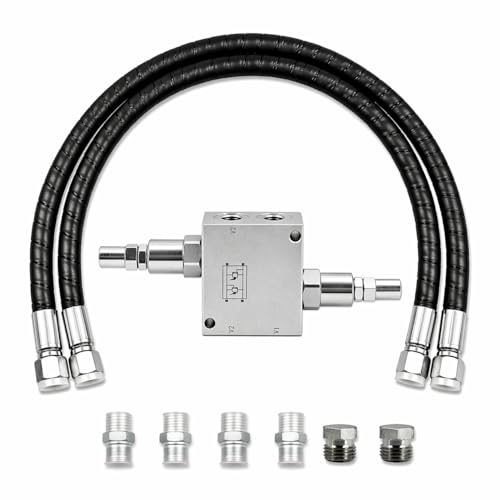 Mini Excavator Cushion Valve Kit for Hydraulic Swivel Motor Fits 1/4 in Hydraulic Hoses M14x1.5 Thread Pre-Assembled Buffer Valve Assembly