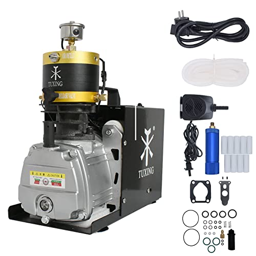 Compressor de ar Pcp TUXING 4500psi, compressor elétrico de pressão ajustável com sistema de resfria