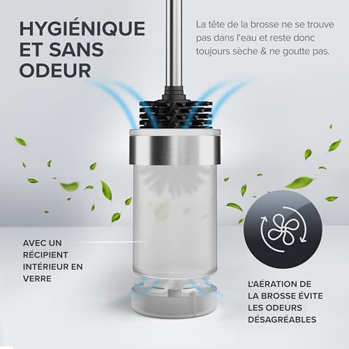 Brosse WC suspendue pour gain de place Ovimar Tranerodde silicone - 4