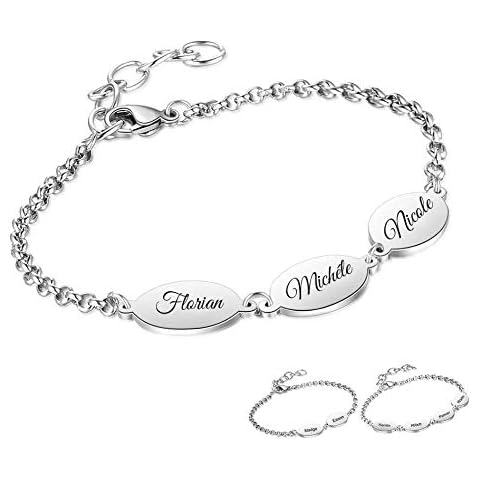 aplusashop ID Edelstahl Armband mit Gravur nach Wunsch Cover