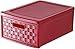Produktbild Rotho Country Schubladenbox 8.3l mit 1 Schub in Rattan-Optik, Kunststoff (PP) BPA-frei, rot, klein/8,3l (35,0 x 26,0 x 14,5 cm)