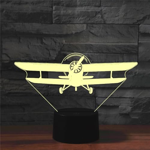 Lámpara de mesa de noche ilusión 3D con control remoto miniatura 3