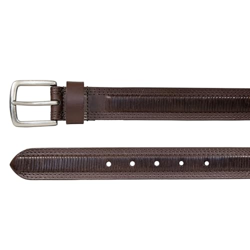 Image of Lucky Brand Men's Genuine Leather Belt | Classic | Casual | Everyday | Western | American Heritage | Metal Buckle