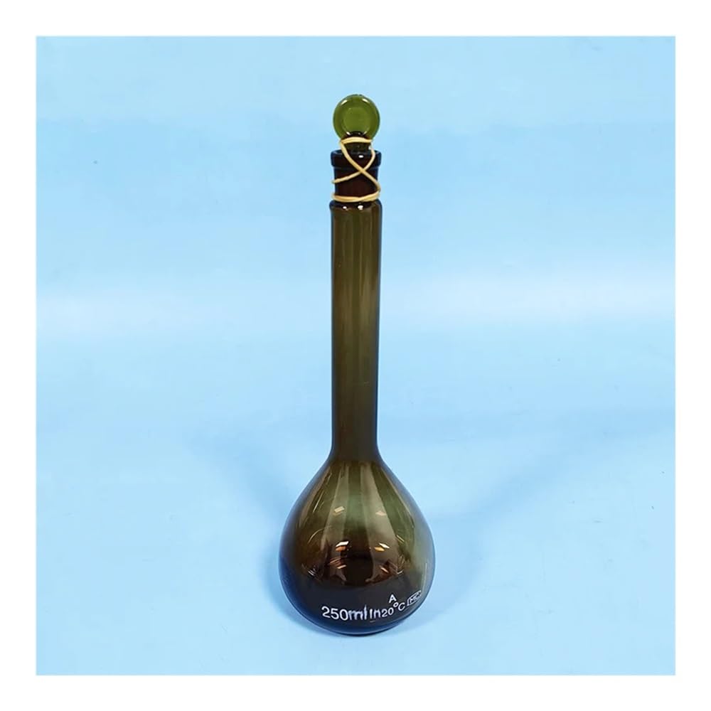 Matraz aforado marrón con tapón, capacidad de 5 ml a 2000 ml, matraz aforado, botella medidora, vidrio borosilicato(2000mL)