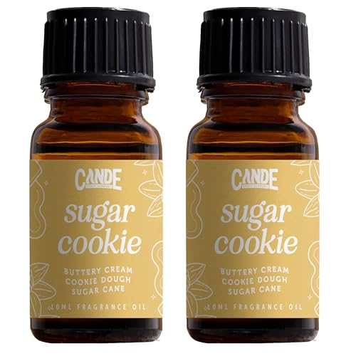 Image of CANDECraftCo Premium Fragrance Oil - Diffuser Oils Fragrances Scented for Home, Candle Soap Making Supplies, Aromatherapy Blends for House (0.34 Fl Oz) (2-Pack, Sugar Cookie)