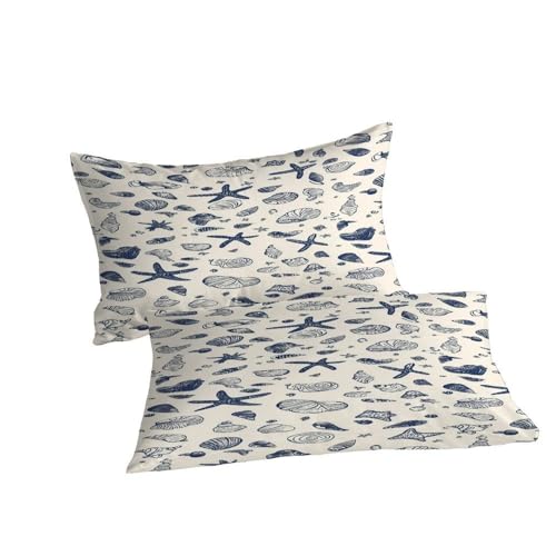 Parure de lit thème animal marin housse de couette microfibre double 200x200
