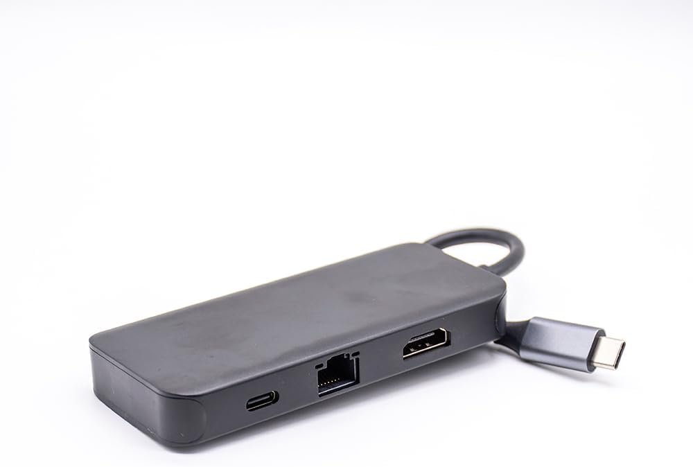 USB C hub Adapter High-Speed Multi-Function USB hub Try The laptop's Micro USB Charger (Black)